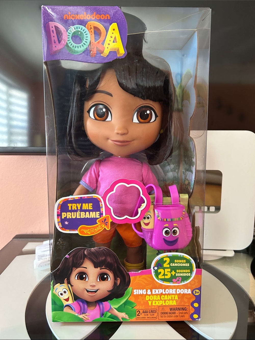Dora Nickelodeon Sing & Explore Doll - Pink backpack